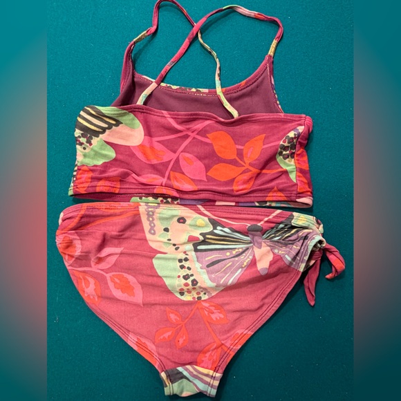 GAP Kids Plum Pink Floral Swim Top and Briefs - Picture 4 of 7